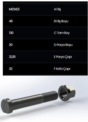 BİJON MERCEDES 128 MM ÖZEL  